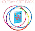 Hoop Troop holiday gift pack for kids featuring The Hoop Troop book with matching colorful hula hoops by Hoopologie.