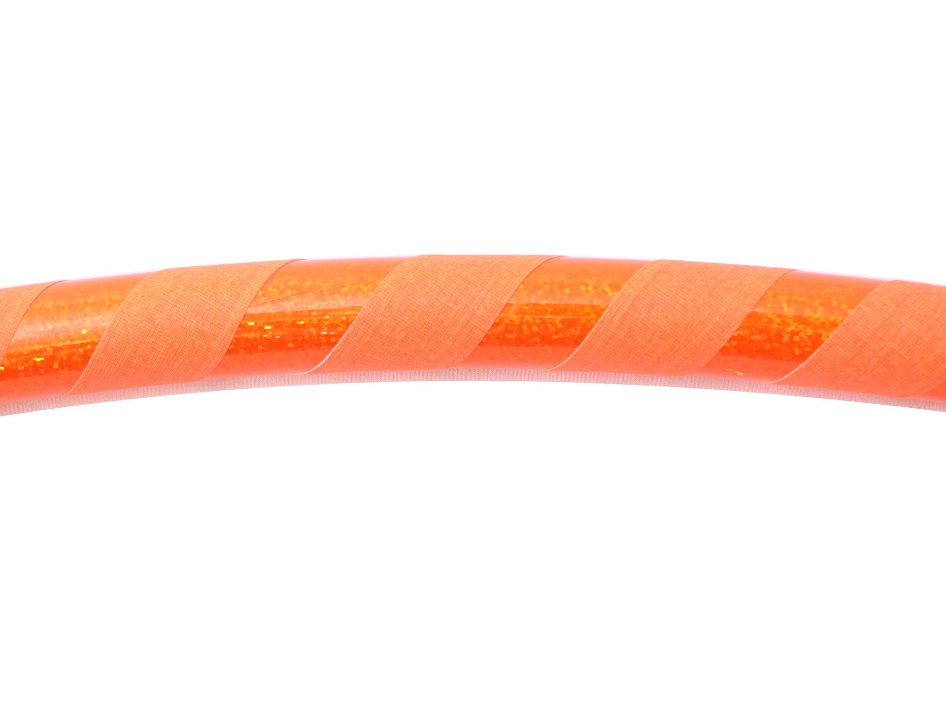 orange hula hoop with sequin decorative tape. family bundle. the perfect gift